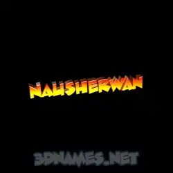 nausherwan in Black Background style - 3D name wallpaper