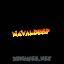 navaldeep in Black Background style - 3D name wallpaper