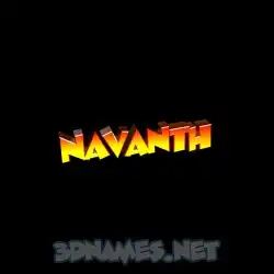 navanth in Black Background style - 3D name wallpaper