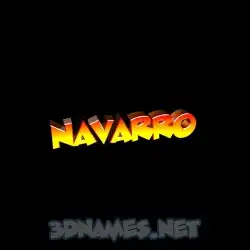 navarro in Black Background style - 3D name wallpaper