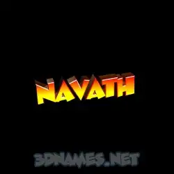 navath in Black Background style - 3D name wallpaper