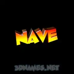 nave in Black Background style - 3D name wallpaper