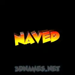 naved in Black Background style - 3D name wallpaper