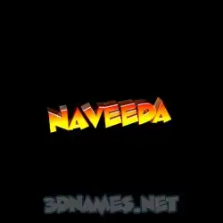 naveeda in Black Background style - 3D name wallpaper