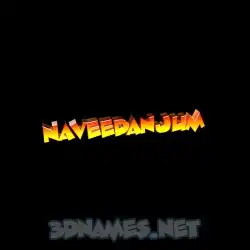 naveedanjum in Black Background style - 3D name wallpaper