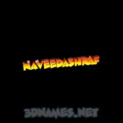 naveedashraf in Black Background style - 3D name wallpaper