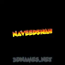naveedshah in Black Background style - 3D name wallpaper
