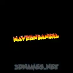 naveenbansal in Black Background style - 3D name wallpaper