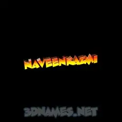naveenkazmi in Black Background style - 3D name wallpaper