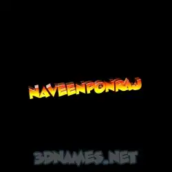 naveenponraj in Black Background style - 3D name wallpaper