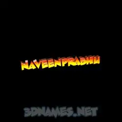 naveenprabhu in Black Background style - 3D name wallpaper