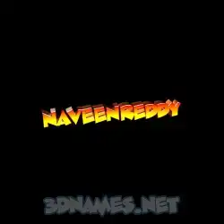 naveenreddy in Black Background style - 3D name wallpaper