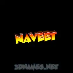 naveet in Black Background style - 3D name wallpaper