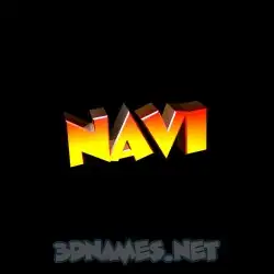 navi in Black Background style - 3D name wallpaper