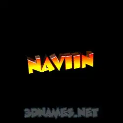 naviin in Black Background style - 3D name wallpaper