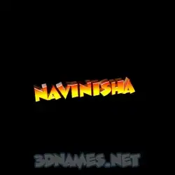 navinisha in Black Background style - 3D name wallpaper