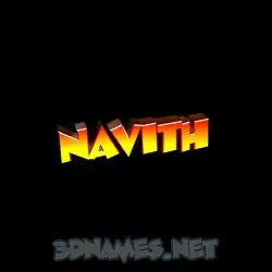navith in Black Background style - 3D name wallpaper