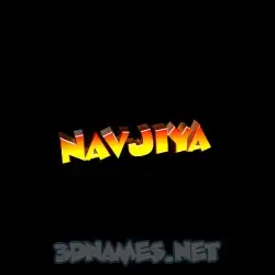 navjiya in Black Background style - 3D name wallpaper