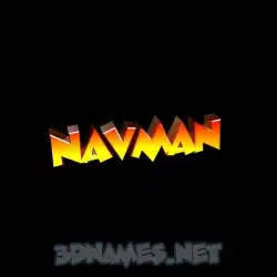 navman in Black Background style - 3D name wallpaper