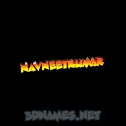 navneetkumar in Black Background style - 3D name wallpaper