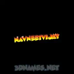 navneetvijay in Black Background style - 3D name wallpaper