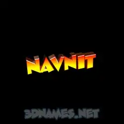 navnit in Black Background style - 3D name wallpaper