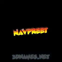 navpreet in Black Background style - 3D name wallpaper