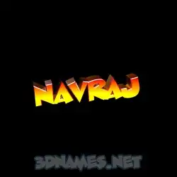 navraj in Black Background style - 3D name wallpaper