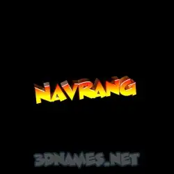 navrang in Black Background style - 3D name wallpaper