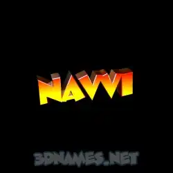 navvi in Black Background style - 3D name wallpaper