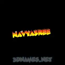 navyasree in Black Background style - 3D name wallpaper