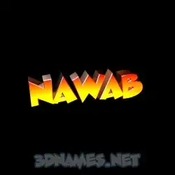 nawab in Black Background style - 3D name wallpaper