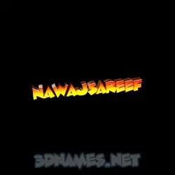 nawajsareef in Black Background style - 3D name wallpaper