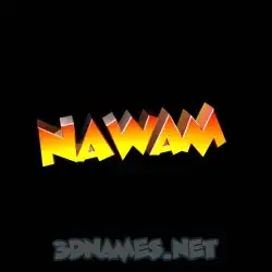 nawam in Black Background style - 3D name wallpaper