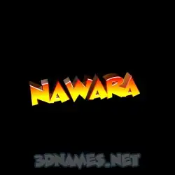 nawara in Black Background style - 3D name wallpaper
