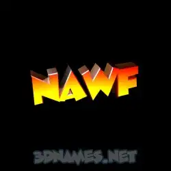 nawf in Black Background style - 3D name wallpaper