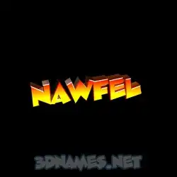 nawfel in Black Background style - 3D name wallpaper