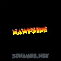 nawfside in Black Background style - 3D name wallpaper