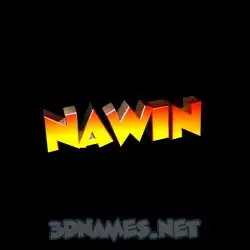 nawin in Black Background style - 3D name wallpaper