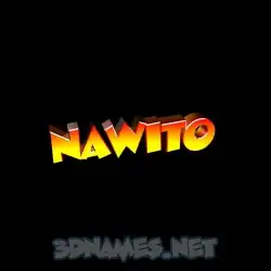 nawito in Black Background style - 3D name wallpaper