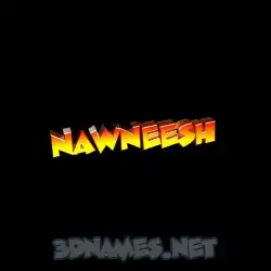 nawneesh in Black Background style - 3D name wallpaper