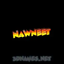 nawneet in Black Background style - 3D name wallpaper