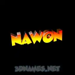 nawon in Black Background style - 3D name wallpaper