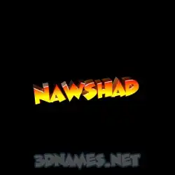 nawshad in Black Background style - 3D name wallpaper
