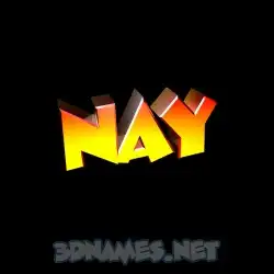 nay in Black Background style - 3D name wallpaper