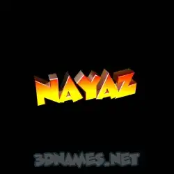 nayaz in Black Background style - 3D name wallpaper