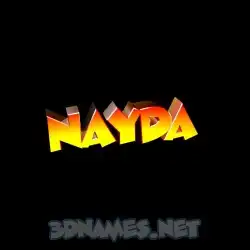 nayda in Black Background style - 3D name wallpaper