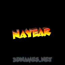 nayear in Black Background style - 3D name wallpaper