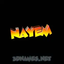 nayem in Black Background style - 3D name wallpaper