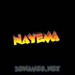 nayema in Black Background style - 3D name wallpaper